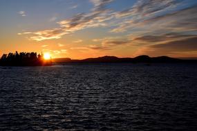 Sunset Lapland Lake