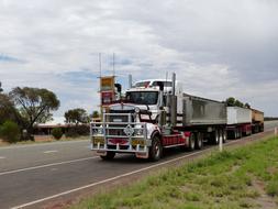 Semi Trailers Truck Road