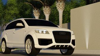 white automobile vehicle transport