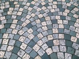 cobblestone street close up