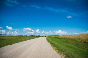 Landscape of Road and Sky in countryside