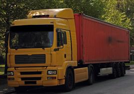 Commercial Truck Vehicle on road