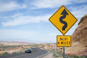 Usa Nevada road sign