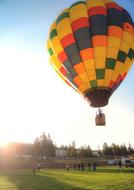 colorful Hot Air Balloon over countryside