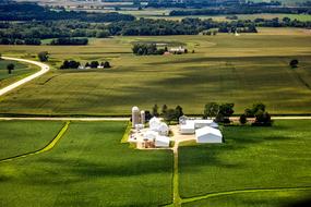 Aerial View of Farm Wisconsin