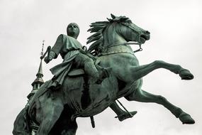 Old Horse rider sculpture