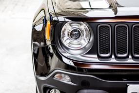Black Jeep Car headlight