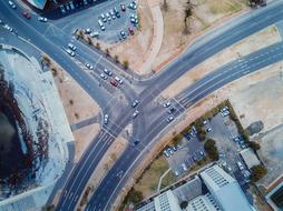 bird's eye view of urban infrastructure