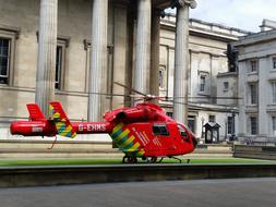 Rescue Helicopter Red Aircraft