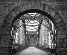 Bridge Construction Black And White Photo