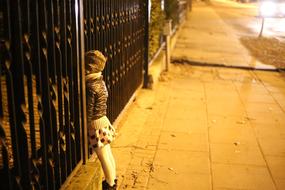 Snooping The Little Girl Child on street
