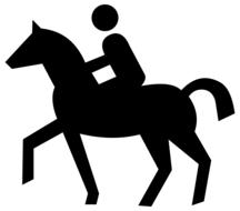 rider as black pictogram