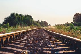 Train Tracks Railroad in countryside