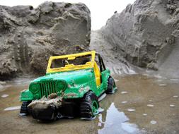 Toy Car on Beach