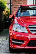 new red car on the street