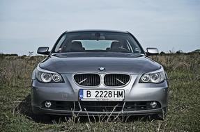 Automobile Bmw car on field