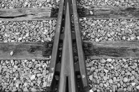 gravel Track Railroad Rails