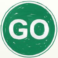 green go road sign