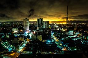 Skyline City at Night