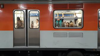 Metro Train Cdmx on railway