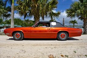 Antique Luxury Car on beach