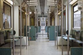 empty carriage in a subway