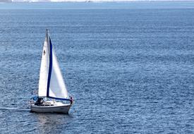 Sailboat Sailing at Sea