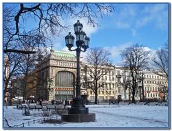 Russia St Petersburg Nevsky avenue at winter