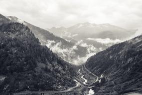 Landscape of Valley Mountains view