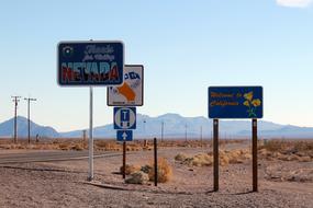 Nevada California Border Road