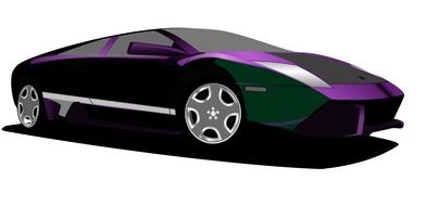 car purple sports car black