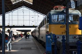 people at the city railway station