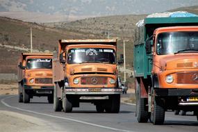 Iran Mercedes Truck on road