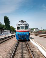 Locomotive Train on Railway Station