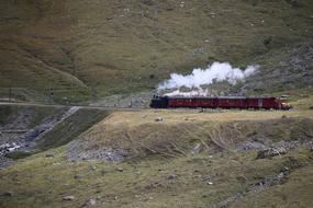 Train Steam on Mountains