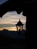 street lamp on the jaufenpass mountain pass