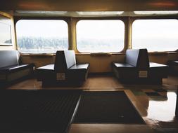 leather sofas in the passenger carriage