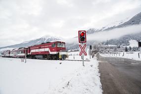 Train railroad at Winter Travel