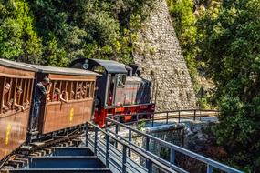 vintage railway in pelio, greece