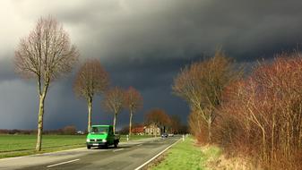 Away road Storm Clouds