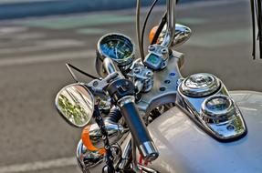 Rear-View Mirror on Motorcycle