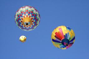 colored balloons in the blue sky