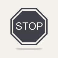 black road sign stop as an illustration