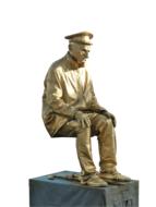 golden statue as a street performer