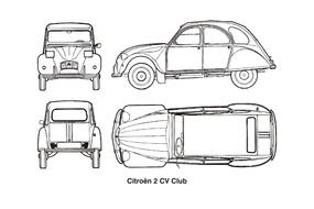 citroen classic cars illustration