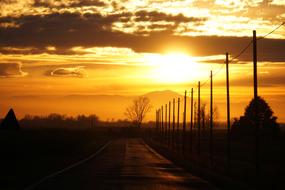 Road Sunset Perspective