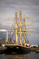 Old Vintage ship in port