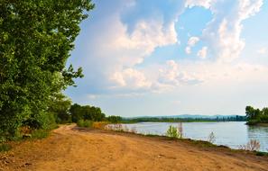 Sky Clouds River