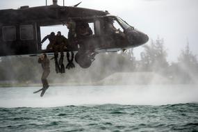 Helocasting Helicopter Water
