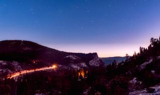 Mountains Sky Stars Long